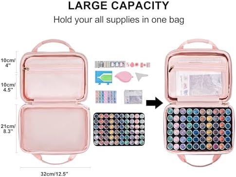 Leudes Diamond Art Storage Painting Case 60 Slots Bead Art Kits for Adults