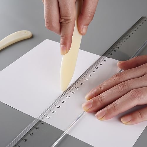 9 Pcs/Set Creative Positioning Pieces Card Corners Helpers with Bone Folder Tool Stamping Corners Paper Craft Supplies Scrapbooking Tools for Paper Craft Card Making and Scrapbooking Crafting Tool