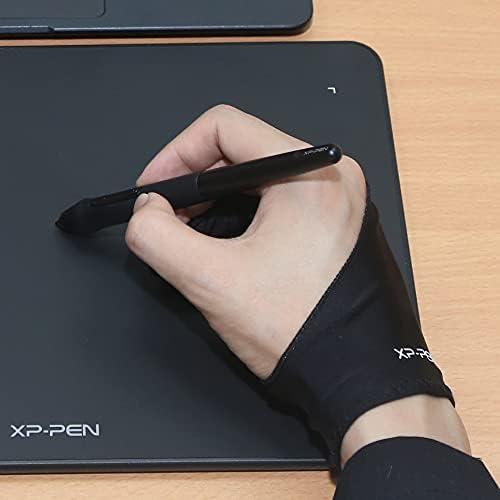 XPPen Artist Drawing Glove 2-Fingers Glove for Graphics Drawing Tablet Suitable for Right Hand and Left Hand (Size M) Black