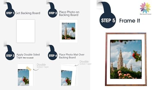 Mat Board Center 13x19 Backing Boards, 10 Pack White Backboards for Frames