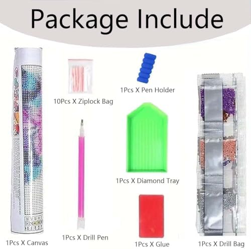 WNPOKN 5D Diamond Art Kits for Adults 13.8 x13.8Inch