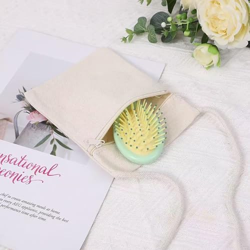6Pcs 13x17cm Blank Canvas Crossbody Bag,Bulk Mini Zipper Shoulder Bags,Cloth Fabric Bags Painting Bags for DIY Craft