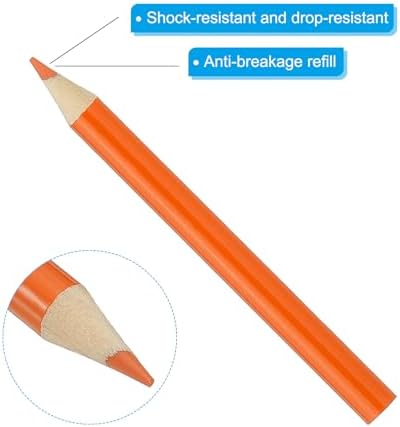 PATIKIL Orange Colored Pencils Set,48 Pcs Oil Color Pencils Wooden 3.5inch Coloring Drawing Half Pencils for Artists Art Painting