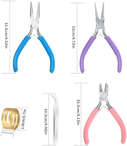 3 Pcs Pliers for Jewelry Making, Jewelry Pliers Set for Jewelry Repair