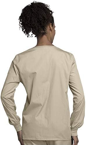 Cherokee WW Originals Scrubs Jacket for Women Snap Front 3 Pockets