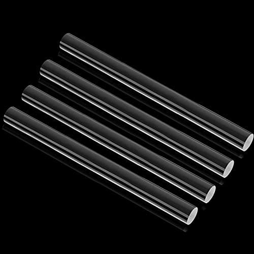 Clabby 4 Pieces Acrylic Clay Roller Plastic Polymer Pin, 6.5 x 0.5 Inch | Clear Plastic Tube Roller, Small Rolling Pins for Crafts, Bulk Pack Handmade Art Supplies, Smooth Surface DIY Projects