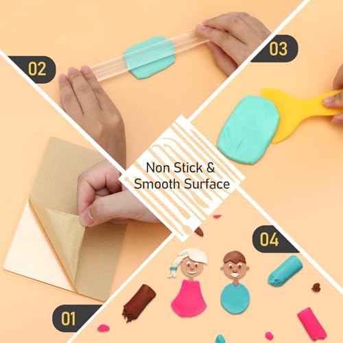 Polymer Clay Tools, 28PCS Acrylic Roller for Polymer Clay/ 14P Sculpting Kits/ 7P Shape Cutter/ 2P Sheets/ 2P Scarper/ 1P Needle Detail Shaping