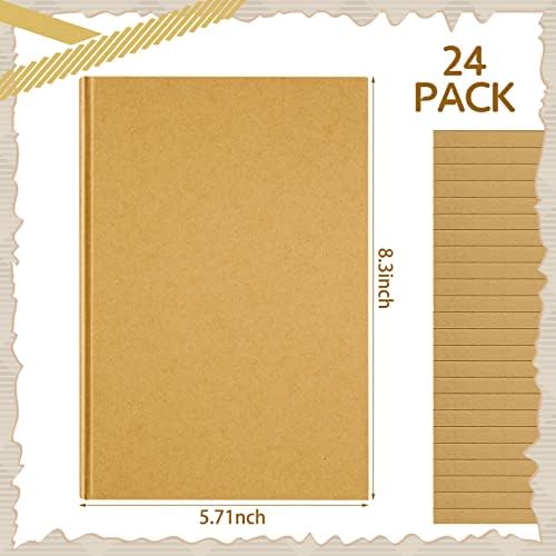 Henoyso 24 Pcs A5 Blank Notebook Journal Hardcover Sketchbook, 8.3 x 5.7 in