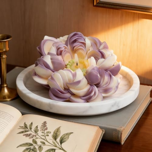 Konrisa Large Peony Resin Casting Mold for Candles Making, Silicone Candle Molds Aromatherapy Candles Handmade Wax Home Decoration