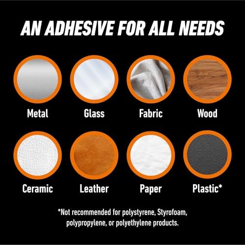 Gorilla Clear Grip Contact Adhesive, Waterproof, 3 oz Tube, 3-Pack