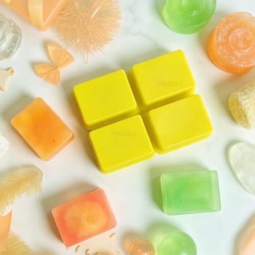2Pcs Soap Molds Silicone | Rectangle Molds for Soap Making Soap Homemade Craft 8×6×4cm