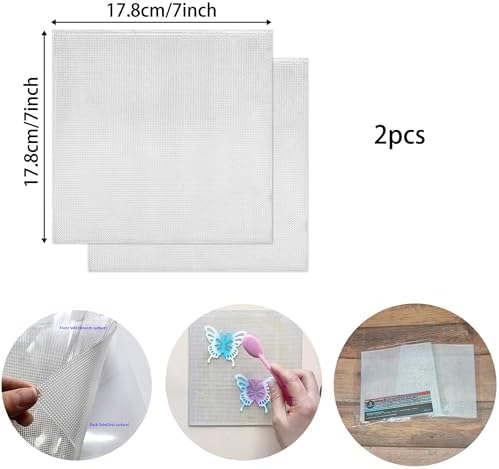 Alinacutle 2pcs 7in x7in Sticky Grip Mat Multi-Use Non-Slip Sticky Mats for DIY Art Card Making Hold Your Cardstock in Place, Easy to Clean and Reusable, Scrapbooking Card Making Tool