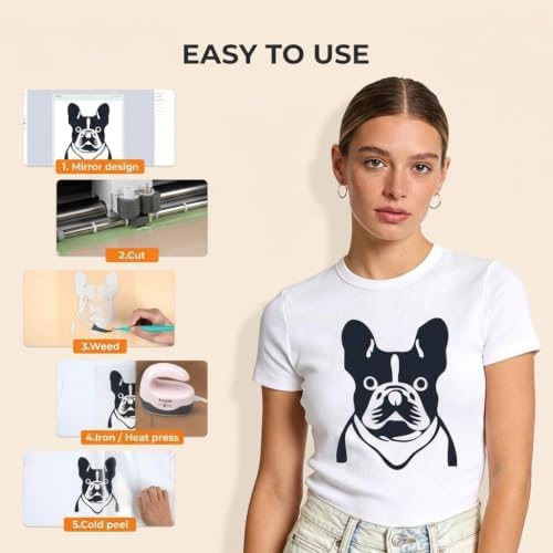 HTVRONT Heat Transfer Vinyl, Camel HTV, 12 x 10FT HTV Vinyl Roll
