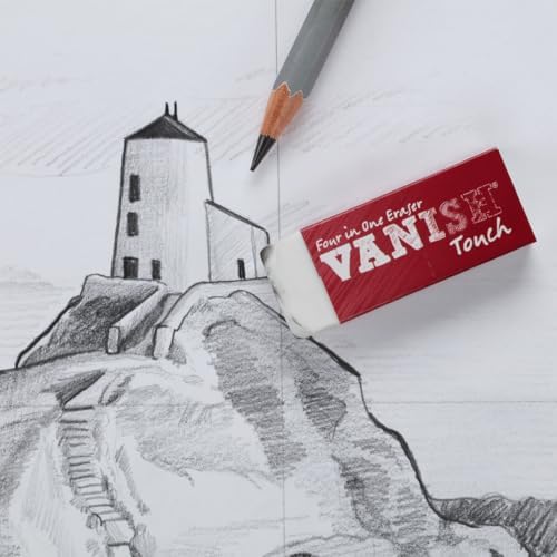 Acurit Vanish Touch Artist Eraser, Latex-Free, 24 Pack - Soft, Flexible Pencil Erasers, Sketching Supplies W/Protective Sleeve - Graphite, Charcoal, Pastel Compatible