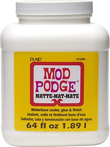 Mod Podge Matte Sealer, Glue & Finish: All-in-One Craft Solution- Quick Dry, Easy Clean, for Wood, Paper, Fabric & More. Non-Toxic - Craft with Confidence, Made in USA, 64 oz., Pack of 1