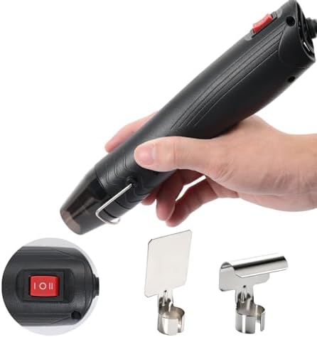 Heat Gun for Crafting, 110V 350W Handed Hot Gun for Shrinking Wrapping PVC | 3.28ft Ultra-Long Cable Portable, Dual-Temp Model Heat Gun with Stand and Power Cord for Sticker Shrinking and DIY Embossing