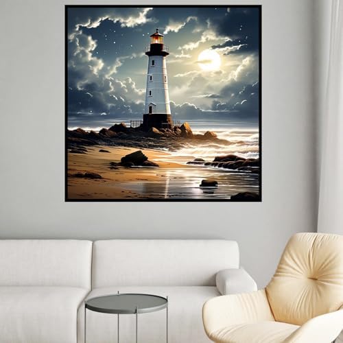 GOUOYANA Lighthouse Diamond Art Kits for Adult-Diamond Painting Wall Art
