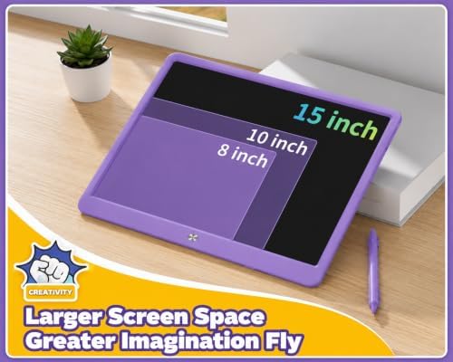 TEKFUN LCD Writing Tablet for Kids, Toys for Boys & Girls Ages 3-10, Drawing Tablet for Kids, Birthday Christmas for Boys & Girls Ages 3-10 (Purple)