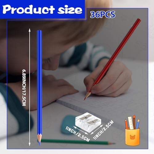 36 PCS Red Blue Green Colored Pencils, Pre-sharpened Professional Wooden Art Pencils Set for Artists Painting | Premium Drawing Sketching Supplies (Red Blue Green)