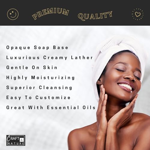 Craft & Nature 4 LB All Natural Clear Moisturizing Glycerin Melt And Pour Soap Base for Soap Making (4 Pound (Pack of 1), Donkey Milk (Unscented))