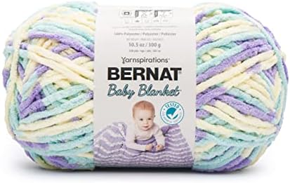 Bernat BABY BLANKET BB Easter Egg Yarn - 1 Pack of 10.5oz/300g - Polyester - #6 Super Bulky - 220 Yards - Knitting/Crochet