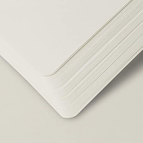 Hardcover Notebook Blank Journal Sketchbook for Drawing, Medium 5.5 by 8.4 Inch, 100 GSM Thick Paper (Black, Plain)