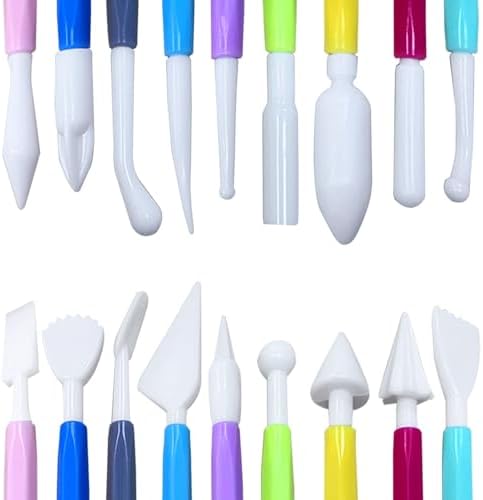 9 Pcs Clay Sculpting Tools Set, Double-Ended Plastic Air Dry Clay Tool Kit, Clay Tool for Pottery, Polymer, Air Dry Clay, Ceramic, Modeling, Shaping, DIY Crafting