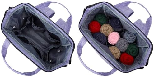 HOMEST Crochet Bag Organizer for Yarn Storage, Knitting Bag and Accessories