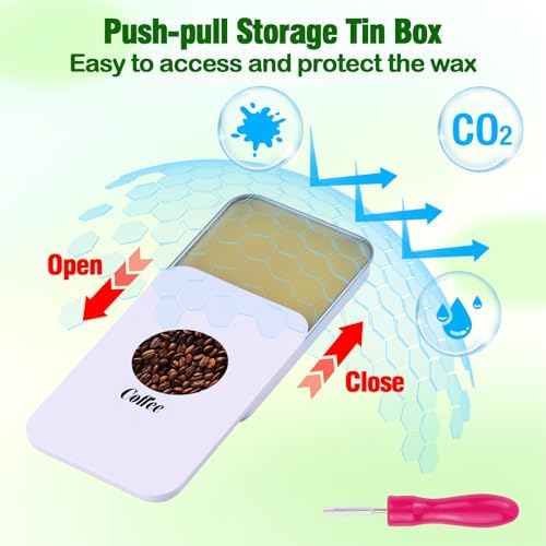 Scented Diamond Painting Wax, Handmade Natural Beeswax for Diamond Art Painting Pen, Long-Lasting Stickiness No Residue Drill Wax with Picker Tool, Diamond Art Accessories and Tools (Coffee)