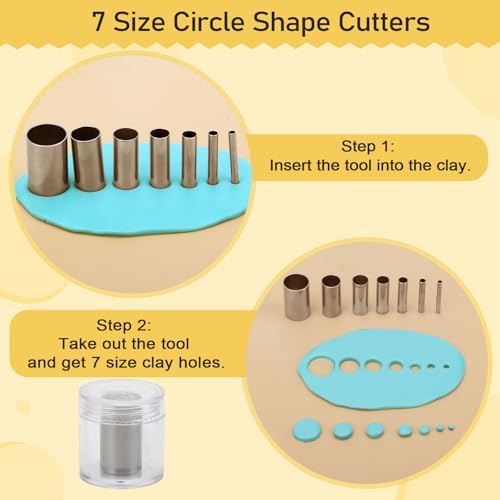 Polymer Clay Tools, 28PCS Acrylic Roller for Polymer Clay/ 14P Sculpting Kits/ 7P Shape Cutter/ 2P Sheets/ 2P Scarper/ 1P Needle Detail Shaping
