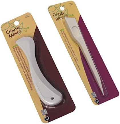 HONEYSEW Crease Maker Finger Presser Bone Folder Paper Creaser Scrapbooking Bone Folder Paper Creaser (Crease+Finger Maker)