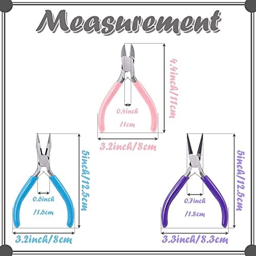 SONGIN 3 Pack Jewelry Pliers Set Tools for Jewelry Making and Repair