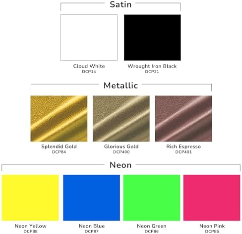 DecoArt Patio Outdoor Paint Set – 9 Neon & Metallic Colors (2 fl oz Bottles) – Outdoor Weatherproof Paints for Garden, Patio & Creative DIY Projects