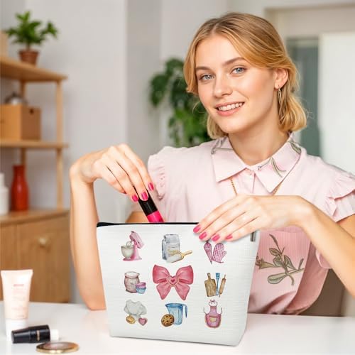 Funny Baking Makeup Bag, Cooking Cosmetic Pouch for Purse