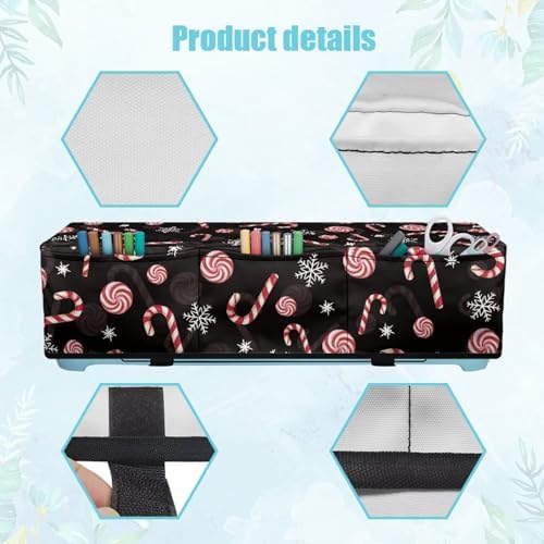 Binienty Christmas Candy Cane Dust Cover for Scrapbooking Die-Cut Machines,Cutting Machine Accessory Anti Dirty,Cutting Machine Protector Bag Carring Case Christmas Decoration