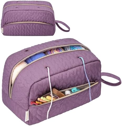 KarSyon Crochet Bag for Yarn Storage Knitting Crochet Supplies Accessories