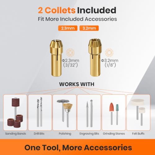 HARDELL 12V Cordless Rotary Tool Kit 6-Speed 30000RPM Rotary 94 Accessories