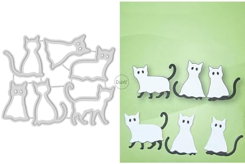 Halloween Animal Cats Metal Cutting Dies for Card Making