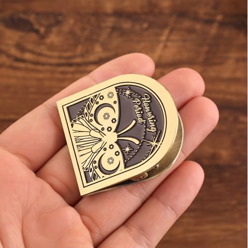 Dizdkizd Vintage Metal Clip for Journals, Planners, Notebooks, Brass Colored Book Clip Little Binder Clip for Page Holder, Book Mark - Butterfly