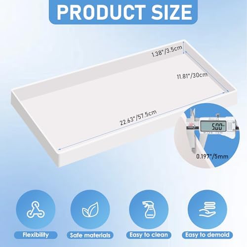 Extra Large Epoxy Resin Mold 22.63x11.81x1.38in, Reusable Resin Molds