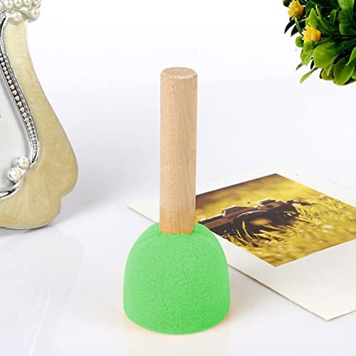 WAFJAMF 40 Pcs Round Sponges Brush Set 4 Sizes DIY Painting Tools Green