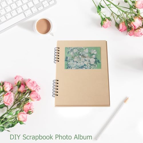 Toned Tan Sketchbook for Artists 9x12 Spiral Bound Mixed Media Paper Pad, 50 Sheets Acid-Free Kraft Hardcover,A4 Brown Tone Sketch Pad for Drawing, Sketching Painting, Family Albums & More