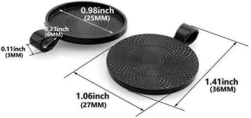 25pcs Round Bezel Pendant Trays Setting Cabochon Blank Base for DIY Crafting Photo Jewelry Findings Making Accessories 25mm Black