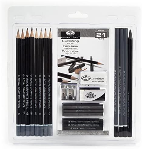 Royal & Langnickel RART-200 Essentials Sketching Pencil Set, 21-Piece