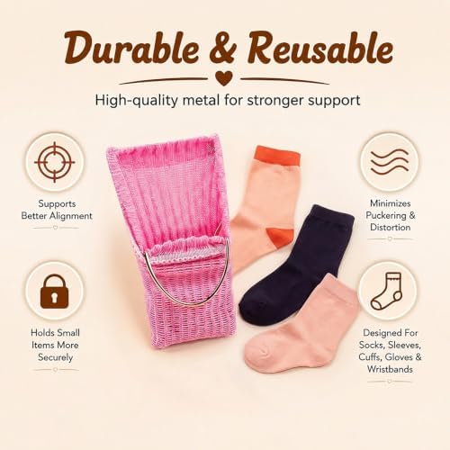 Sock Embroidery Hoop Holder Frame Kit 2 Large and 1 Small