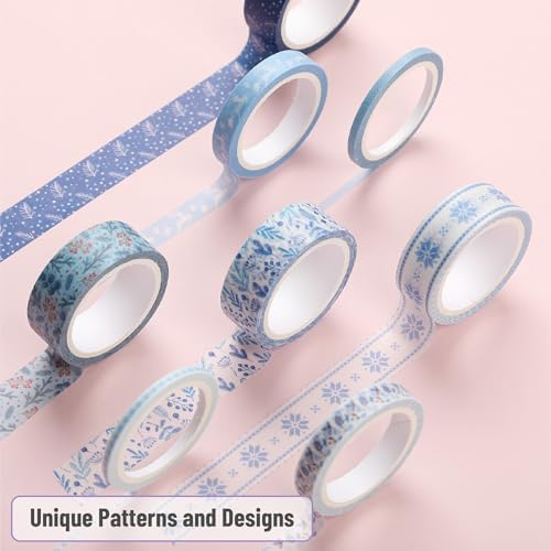 Mr. Pen- Washi Tape Set, 21 Rolls, Assorted Sizes, 5 Yards/Roll | Washi Tape for Scrapbook, Arts, Crafts, Journals and Planners, Ocean Breeze