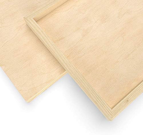 ARTEZA Wood Panels for Painting, 9 x 12 in, Pack of 5, Cradled Birch Boards | 0.75 in Profile, Smooth 5 mm Surface, Sanded Edges, For Oil, Acrylic Pouring, Wood Burning, Encaustic Art and Mixed Media