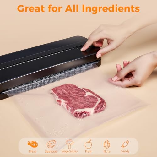 Wevac Vacuum Sealer Bags for Food 8x16 6 Rolls, Fit Food Saver Machines