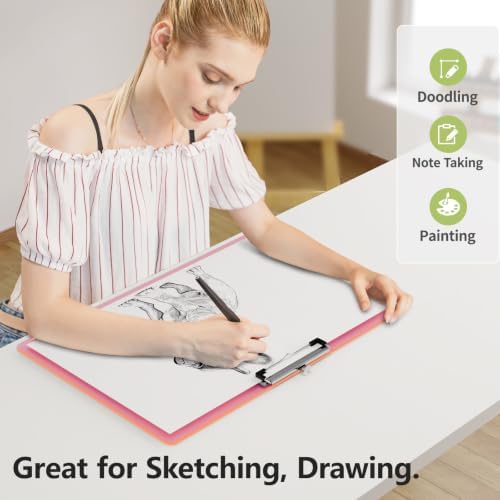 Extra Large Clipboard, 11 x 17 Pink Plastic Drawing Board