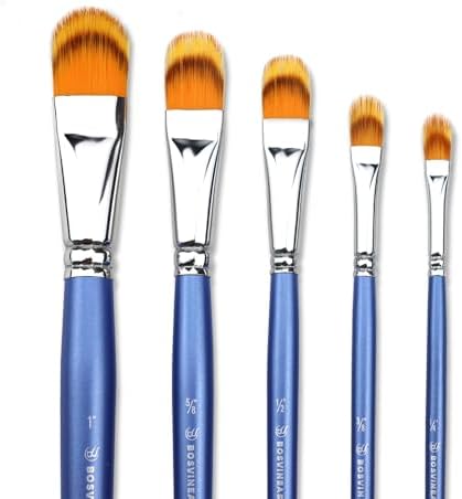 5PCS Grainer Brush Set – Filbert Comb Rake Brushes for Acrylic Painting, Oil & Watercolor, Dual Layer Texture Paint Brushes for Wood Grain, Fur, Grass Effects, Short Handle